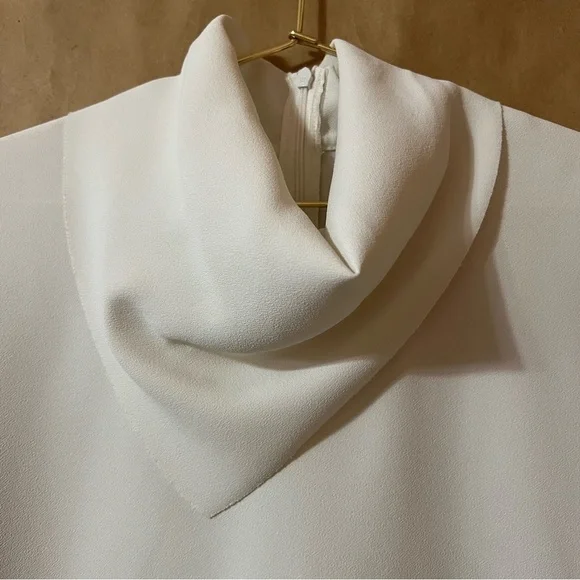 IRO Astrid High Neck Handkerchief Neck Boxy Blouse Oversized Popover Top Size 6 - Picture 5 of 13